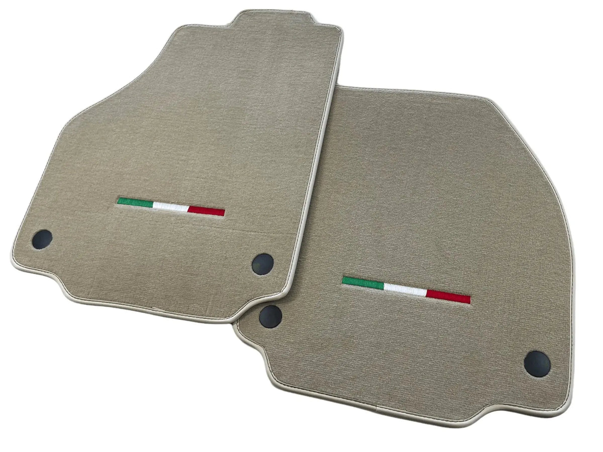 Floor Mats For Ferrari 488 Spider (2016-2022) Beige Autowin Brand Italian Edition