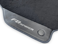 Floor Mats For Ferrari F8 Spider 2019-2022 With Carbon Fiber Leather - AutoWin