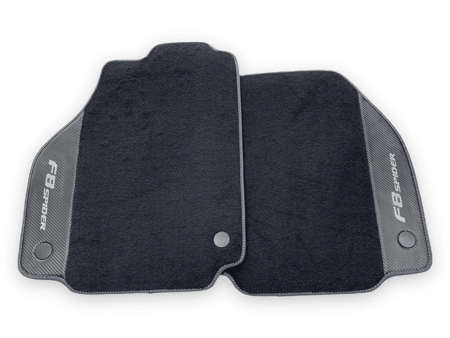 Floor Mats For Ferrari F8 Spider 2019-2022 With Carbon Fiber Leather - AutoWin