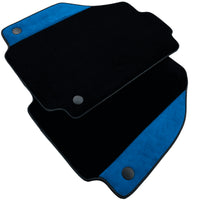 Floor Mats For Ferrari F8 Spider 2019-2023 With Blue Alcantara Leather - AutoWin