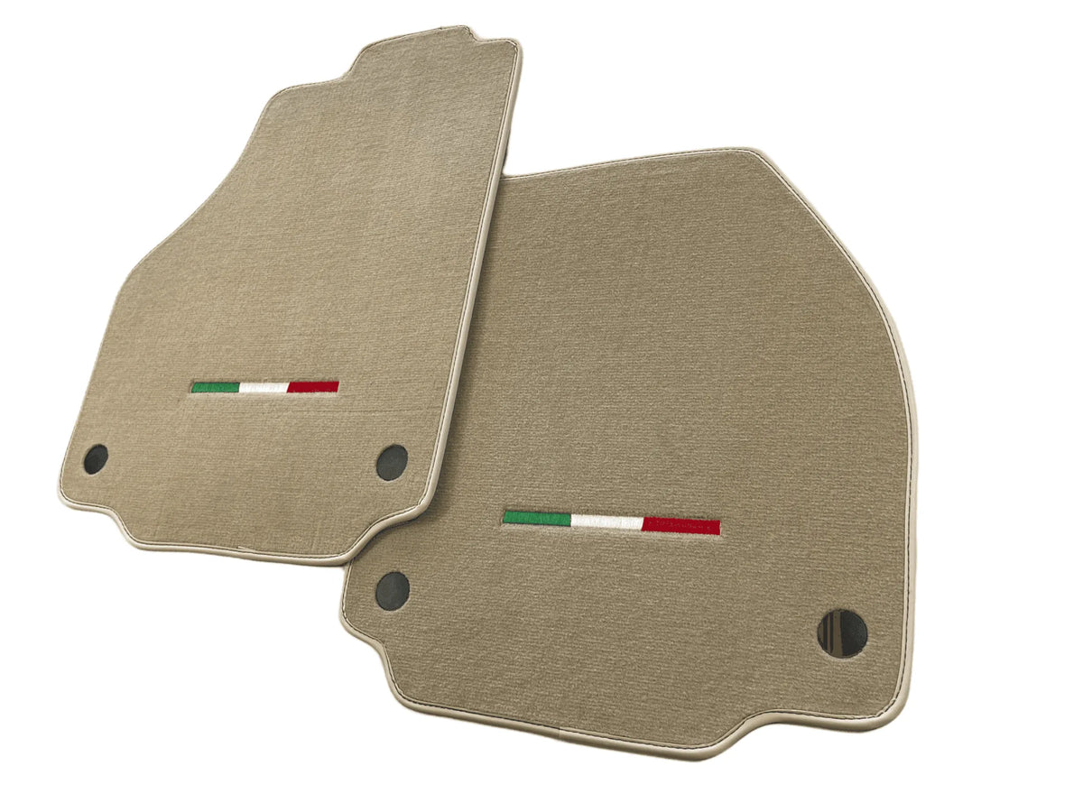 Floor Mats For Ferrari F8 Tributo (2019-2023) Beige Italian Edition - AutoWin
