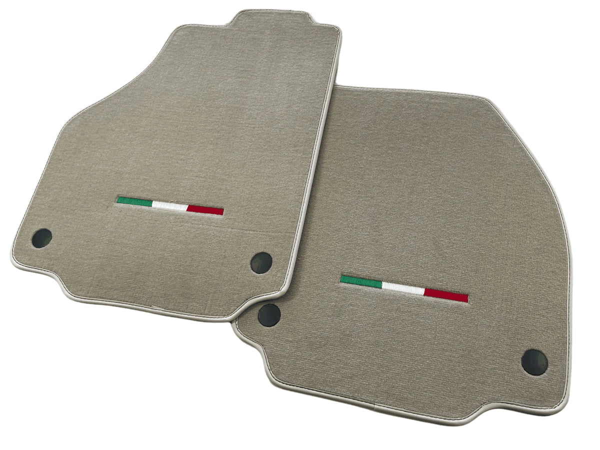 Floor Mats For Ferrari F8 Tributo (2019-2023) Beige Italian Edition - AutoWin