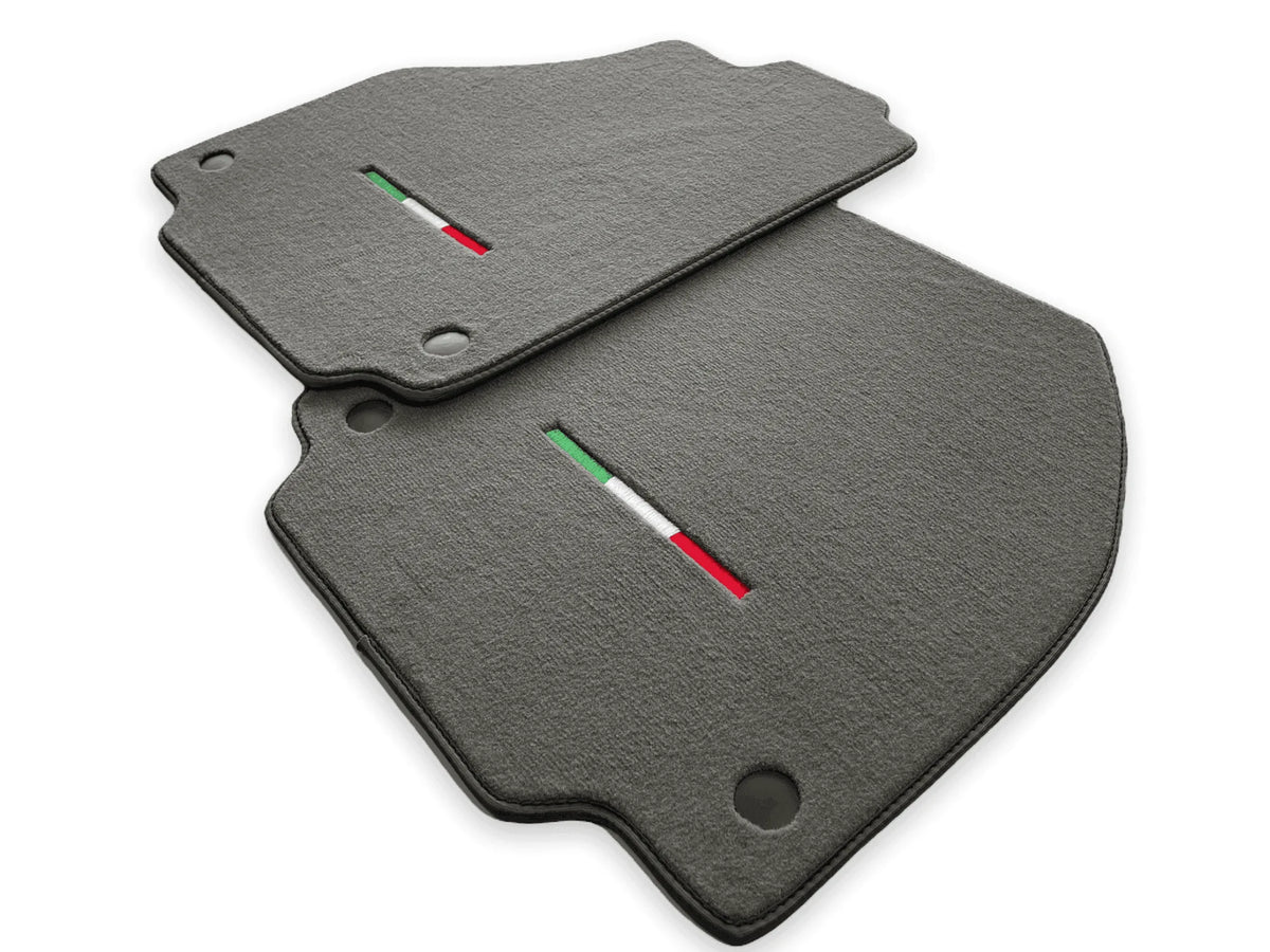 Floor Mats For Ferrari F8 Tributo (2019-2023) Gray Italian Edition - AutoWin
