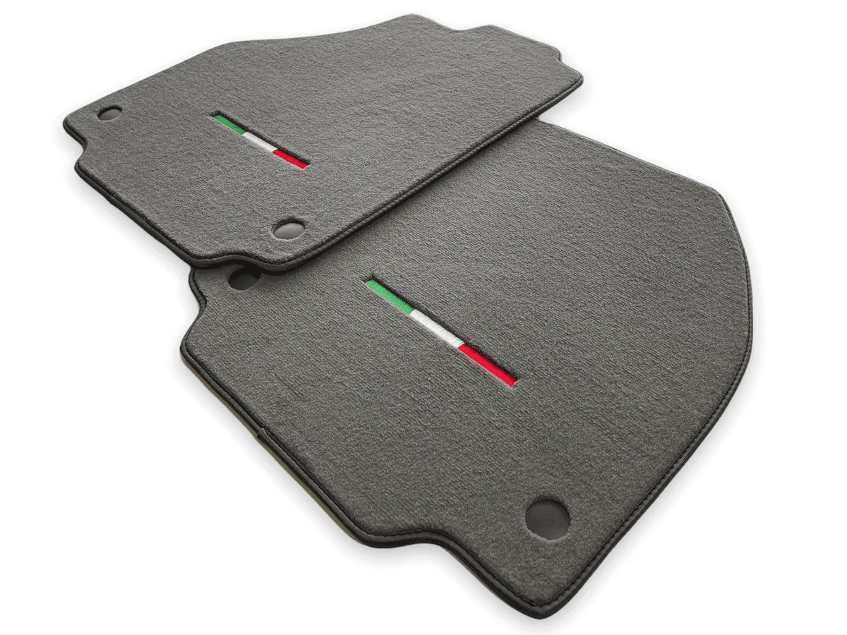 Floor Mats For Ferrari F8 Tributo (2019-2023) Gray Italian Edition - AutoWin