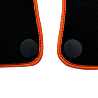 Floor Mats For McLaren 720S Black Tailored With Orange Trim - AutoWin
