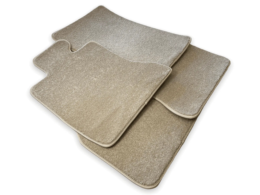 Floor Mats For Rolls Royce Ghost Series II (2021-2024) Beige Luxury Quality - AutoWin