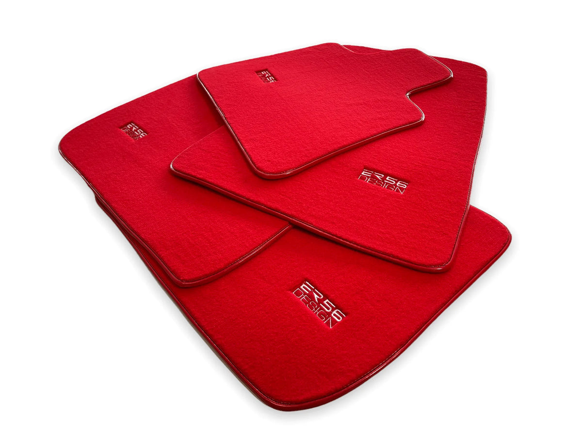 Floor Mats For Rolls Royce Phantom VIII (2017-2024) Red ER56 Design - AutoWin