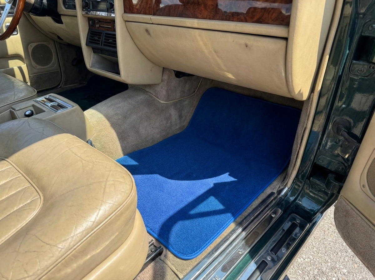 Interior look of floor mats for Floor Mats For Rolls Royce Wraith 2013-2023 Blue