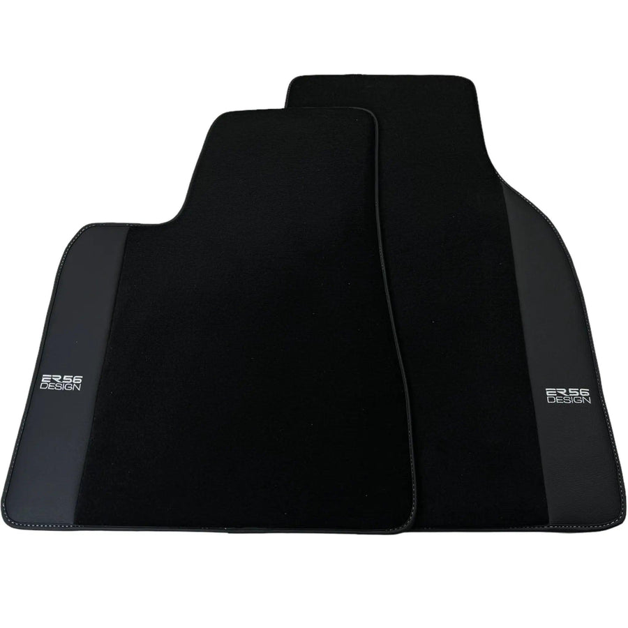Floor Mats for Tesla Model X - 7 Seats (2016-2024) Black Tailored Carpets ER56 Design - AutoWin