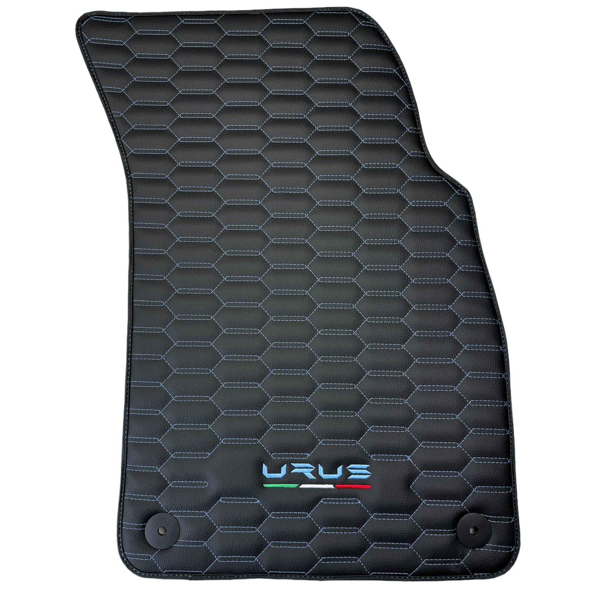 Floor Mats Set with Trunk Mat for Lamborghini Urus with Black Leather - AutoWin