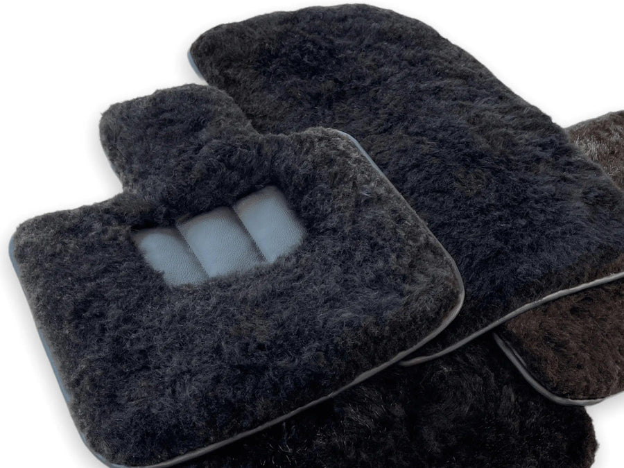 Genuine Sheepskin Floor Mats Bentley Bentayga Er56 Design Brand - AutoWin