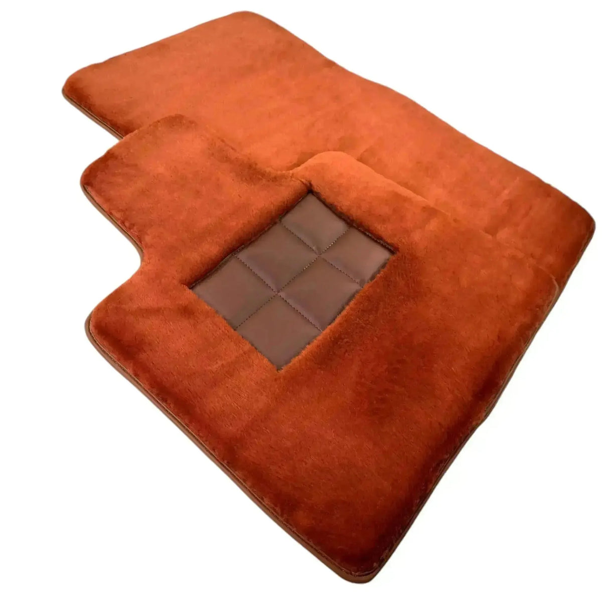 Ginger Color Sheepskin Floor Mats for Rolls-Royce Dawn (2016-2023) - AutoWin