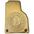 Golden Leather Floor Mats for Lamborghini Aventador with Bitcoin Sewing - AutoWin