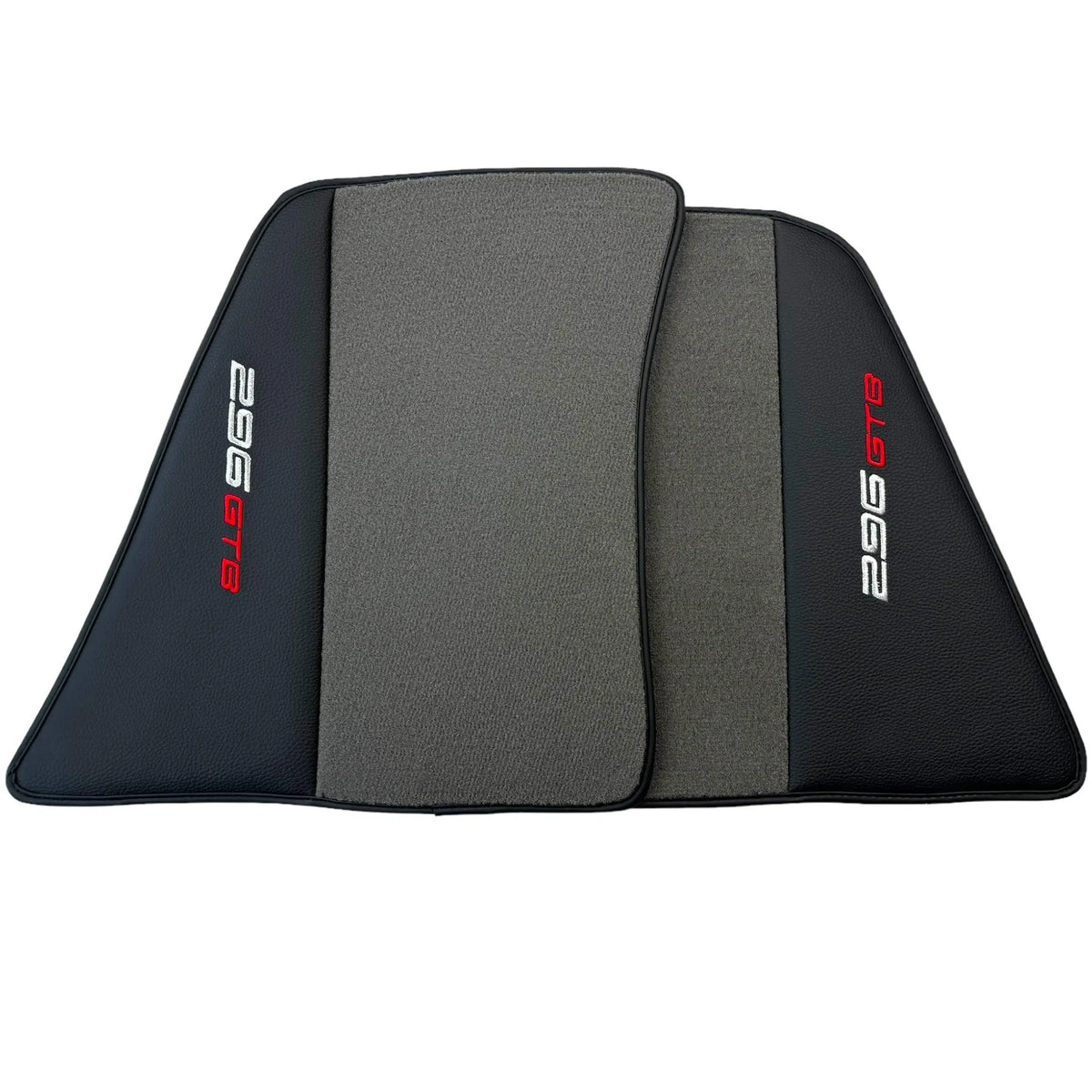 Gray Floor Mats for Ferrari 296 GTB (2022-2027) with Leather - AutoWin