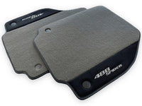Gray Floor Mats For Ferrari 488 Spider 2015-2022 Alcantara Leather - AutoWin