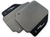Gray Floor Mats For Ferrari 488 Spider 2015-2022 Alcantara Leather - AutoWin
