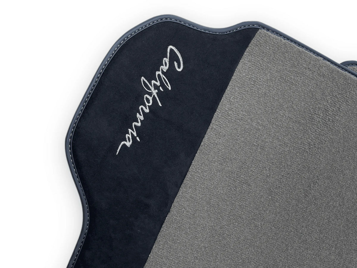 Gray Floor Mats For Ferrari California 2008-2014 With Alcantara - AutoWin