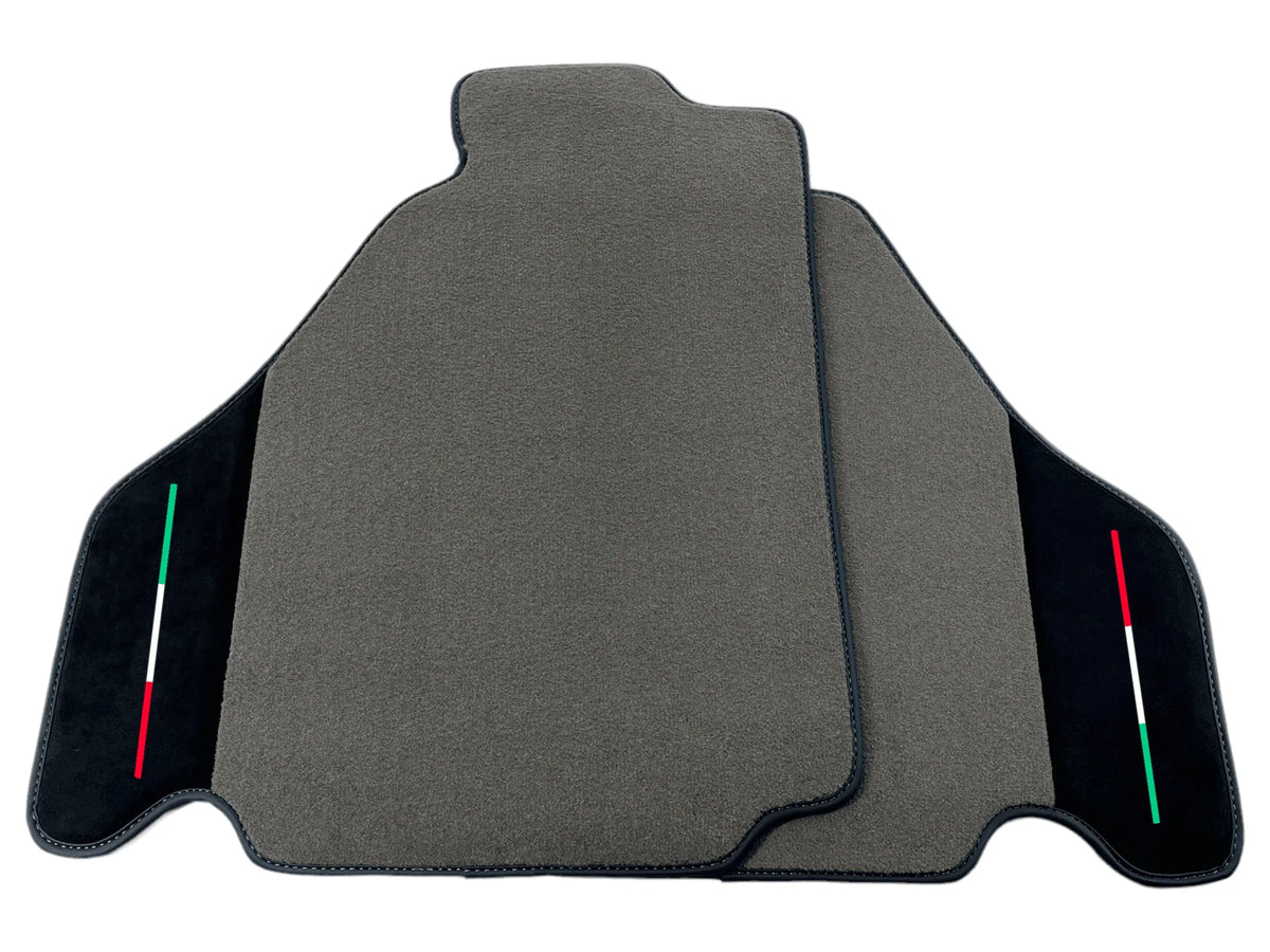Gray Floor Mats For Ferrari F430 2004-2009 With Alcantara Leather - AutoWin