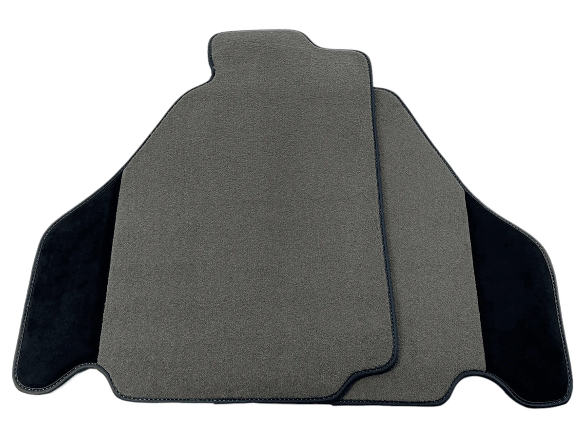 Gray Floor Mats For Ferrari F430 2004-2009 With Alcantara Leather - AutoWin