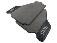 Gray Floor Mats For Ferrari F430 2004-2009 With Carbon Fiber Leather - AutoWin