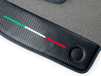 Gray Floor Mats For Ferrari F8 Spider 2019-2022 With Carbon Fiber Leather - AutoWin