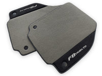 Gray Floor Mats For Ferrari F8 Tributo 2019-2022 With Alcantara Leather - AutoWin