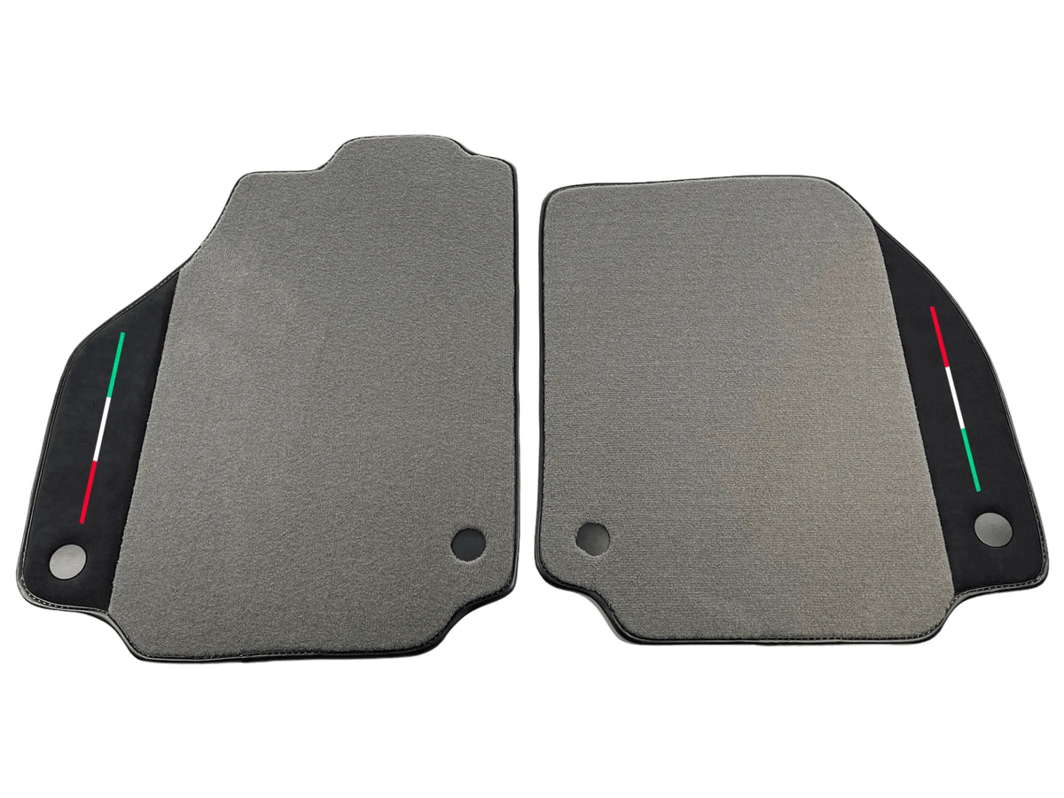 Gray Floor Mats For Ferrari F8 Tributo 2019-2022 With Alcantara Leather - AutoWin