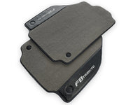 Gray Floor Mats For Ferrari F8 Tributo 2019-2022 With Carbon Leather - AutoWin