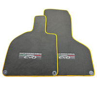 Gray Floor Mats for Lamborghini Huracan EVO (2014-2023) with Yellow Trim - AutoWin