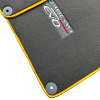 Gray Floor Mats for Lamborghini Huracan EVO (2014-2023) with Yellow Trim - AutoWin