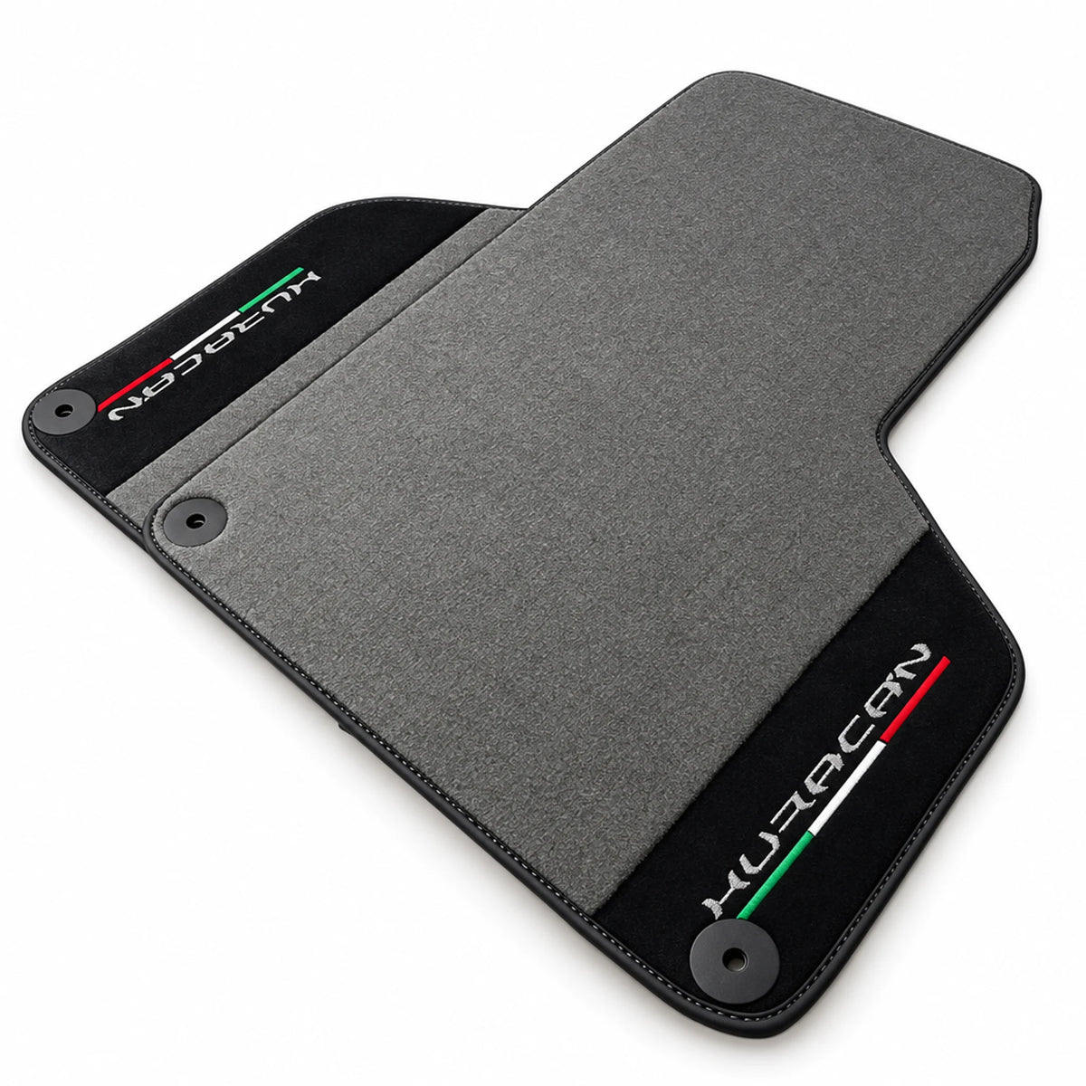 Gray Floor Mats for Lamborghini Huracan With Alcantara Leather - AutoWin