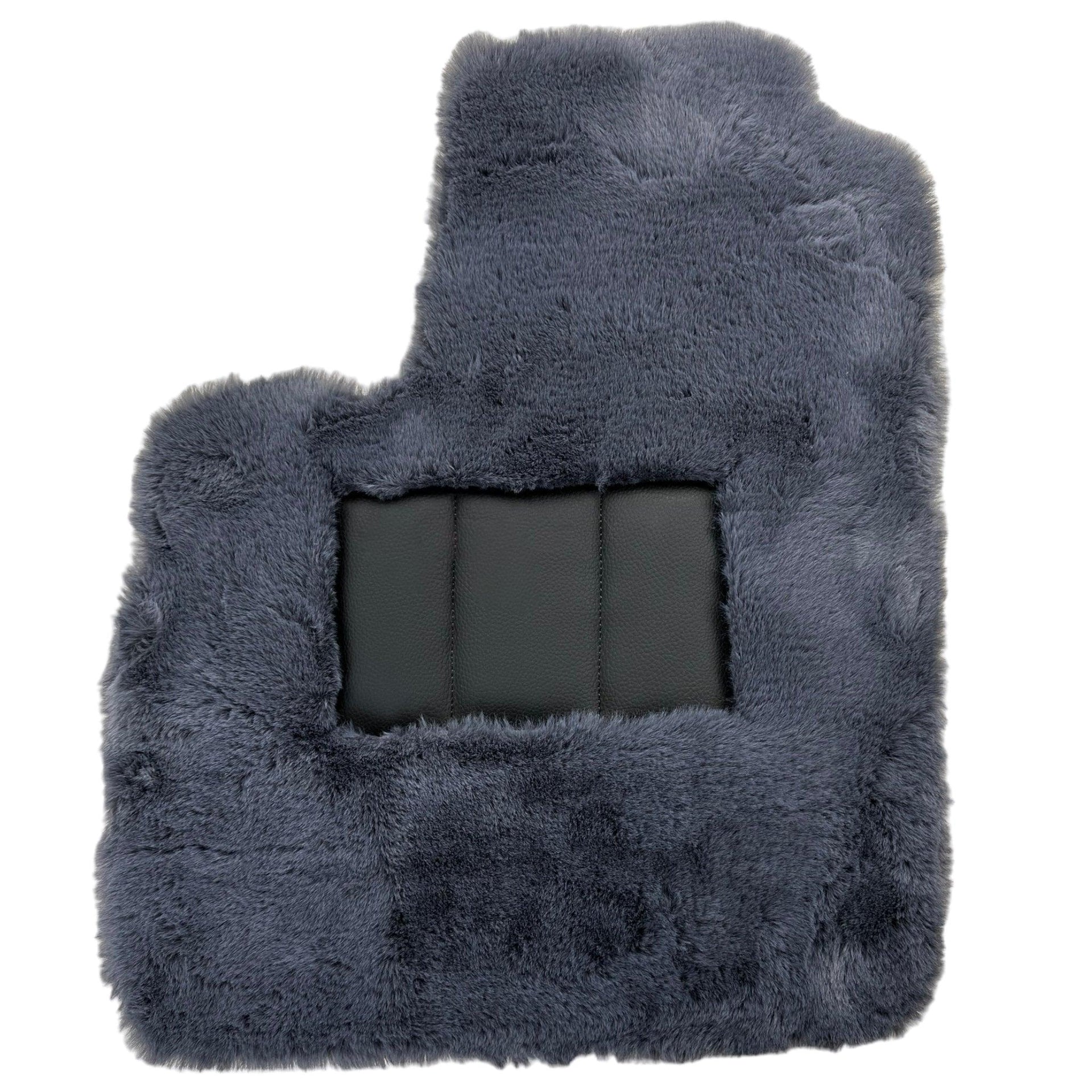 Gray Sheepskin Floor Mats For Bentley Continental GTC (2011-2018) ER56 Design - AutoWin