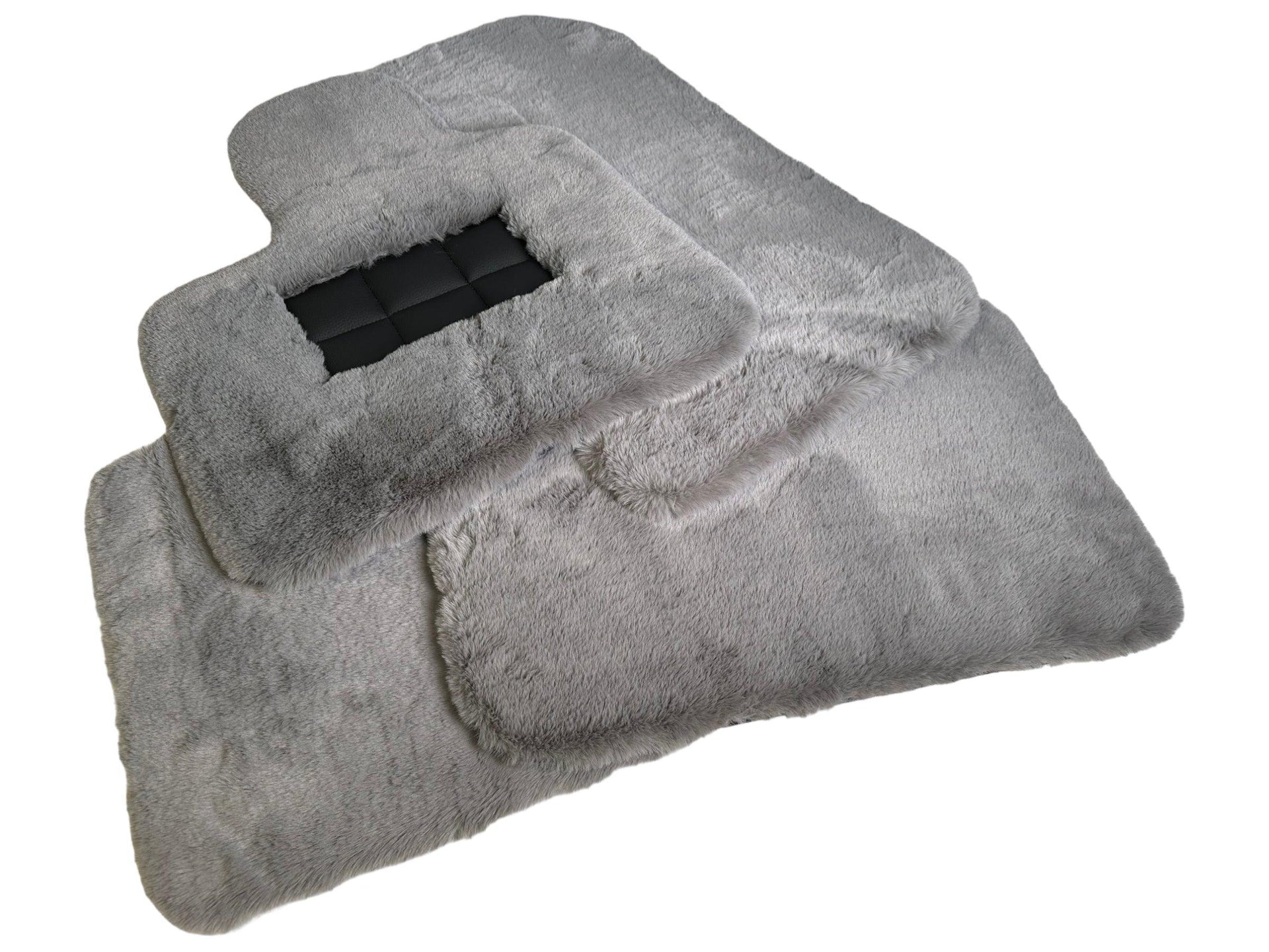 Gray Sheepskin Floor Mats For Rolls Royce Spectre (2023-2024) Er56 Design Brand - AutoWin