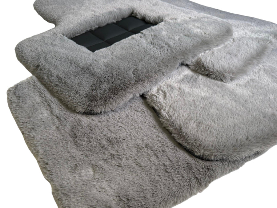 Gray Sheepskin Floor Mats For Rolls Royce Spectre (2023-2024) Er56 Design Brand - AutoWin