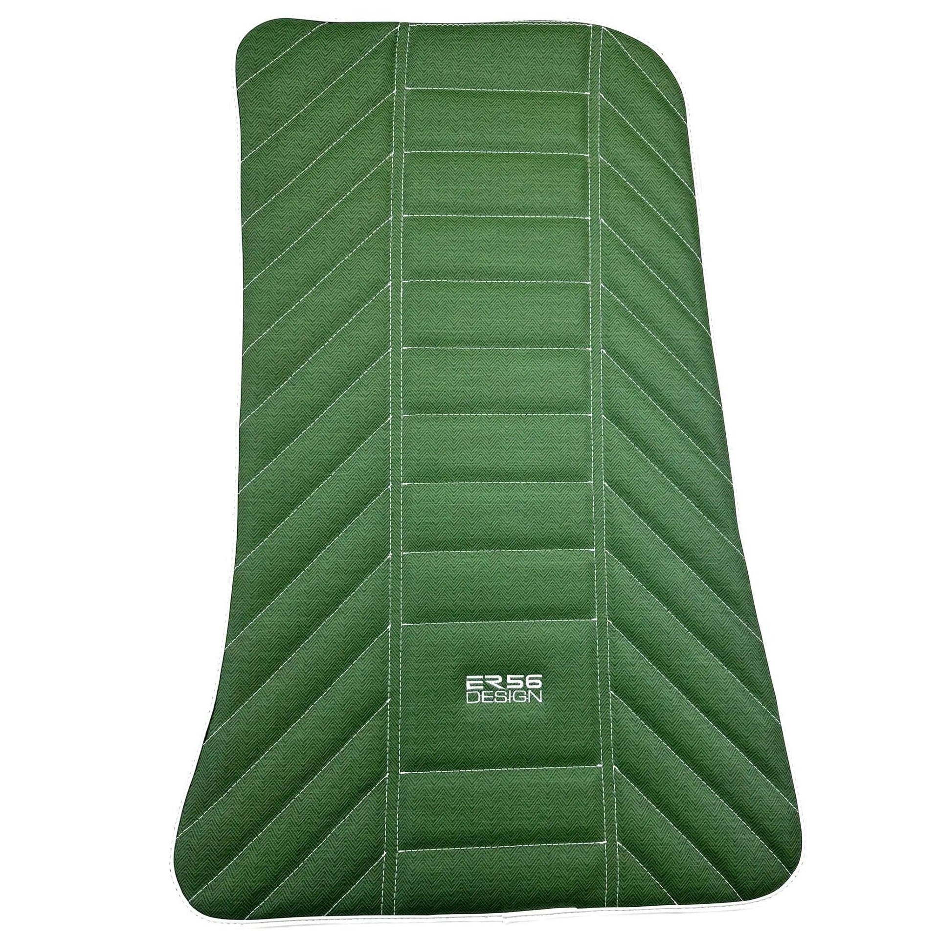 Green Leather Floor Mats For Rolls Royce Black Badge Phantom Drophead Coupe 2007–2016 - AutoWin