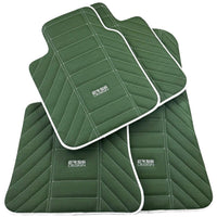 Green Leather Floor Mats For Rolls-Royce Cullinan Rr31 2018-2023 ER56 Design - AutoWin