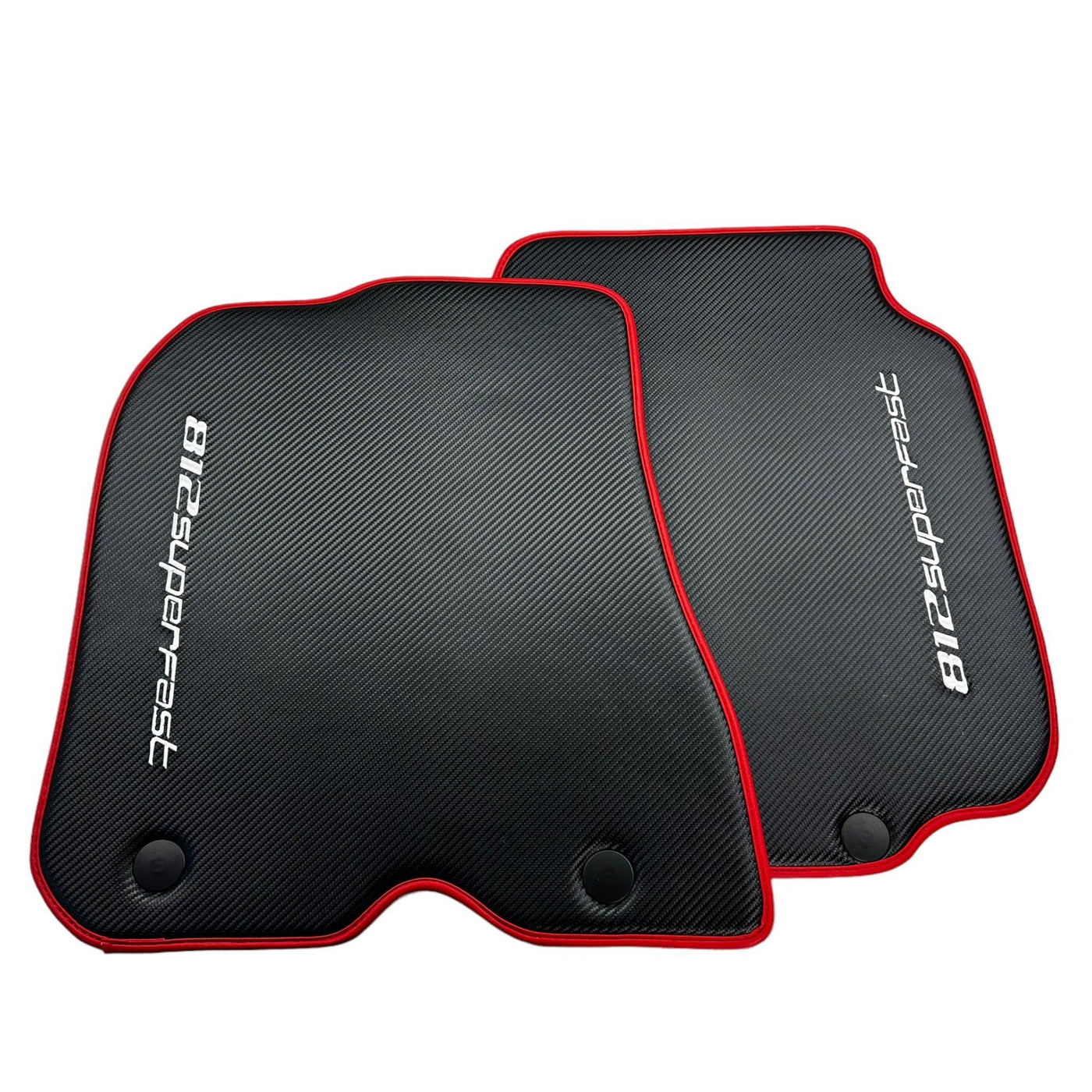 Carbon Fiber Leather Floor Mats For Ferrari 812 Superfast - AutoWin