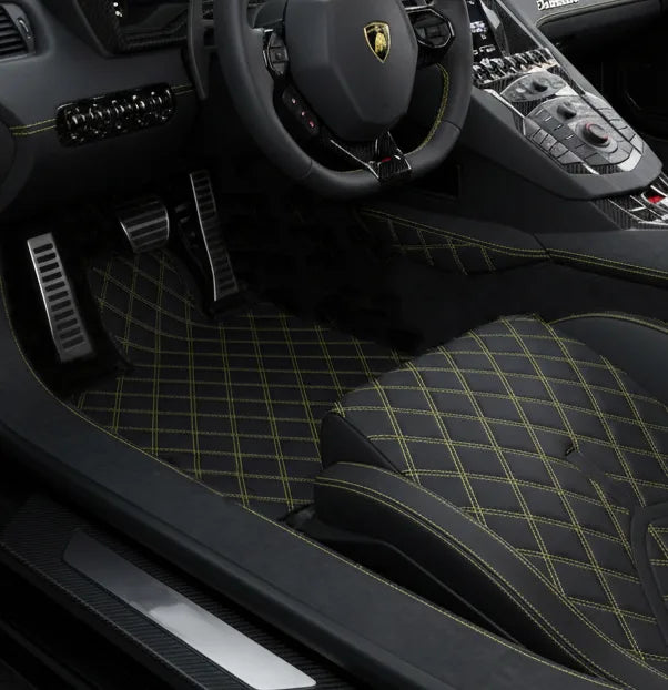 Interior look of floor mats for Lamborghini Aventador (2012-2022)