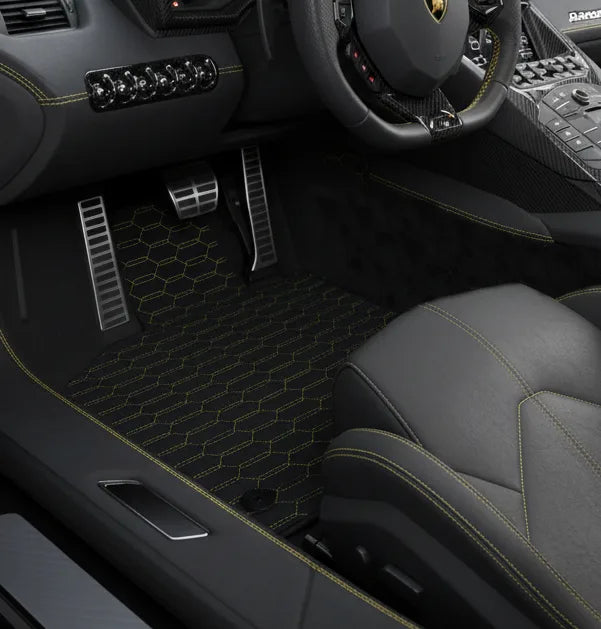 Interior look of floor mats for Lamborghini Aventador (2012-2022)