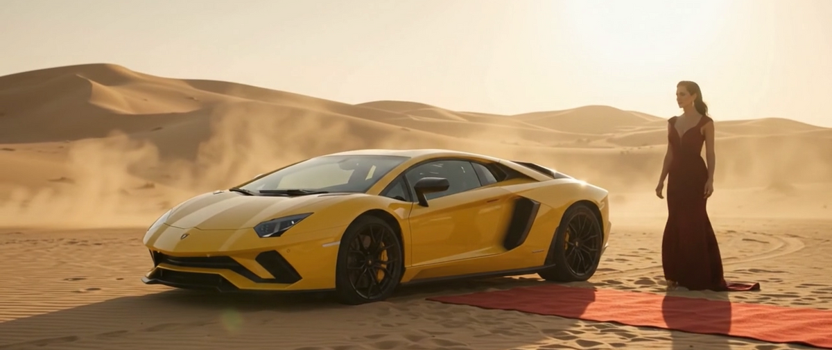 Yellow Lamborghini With Fresh Car Mats