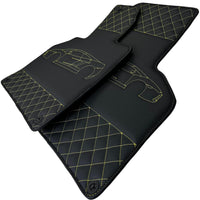 Leather Black Floor Mats for Lamborghini Gallardo Yellow Sewing | ER56 Design - AutoWin
