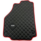 Leather Floor Mats for Ferrari 458 GT2 with White Sewing and Red Trim | ER56 Design - AutoWin
