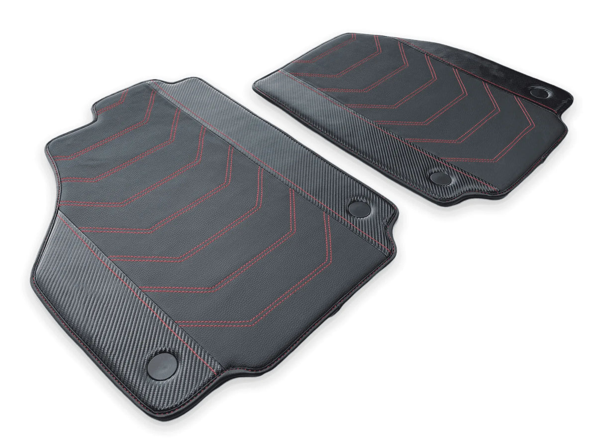 Leather Floor Mats For Ferrari 458 Italia 2009-2015 With Carbon Fiber
