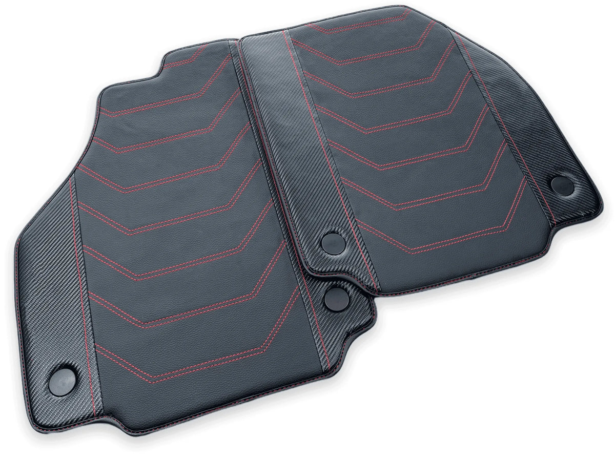 Leather Floor Mats For Ferrari 458 Italia 2009-2015 With Carbon Fiber