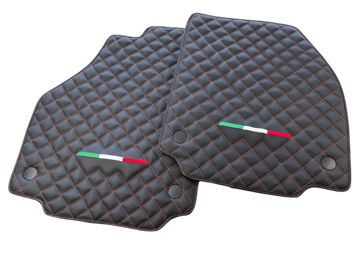 Leather Floor Mats For Ferrari 458 Spider 2012-2015 Black