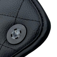 Leather Floor Mats for Ferrari California T (2015-2018) Black Sewing ER56 Design - AutoWin