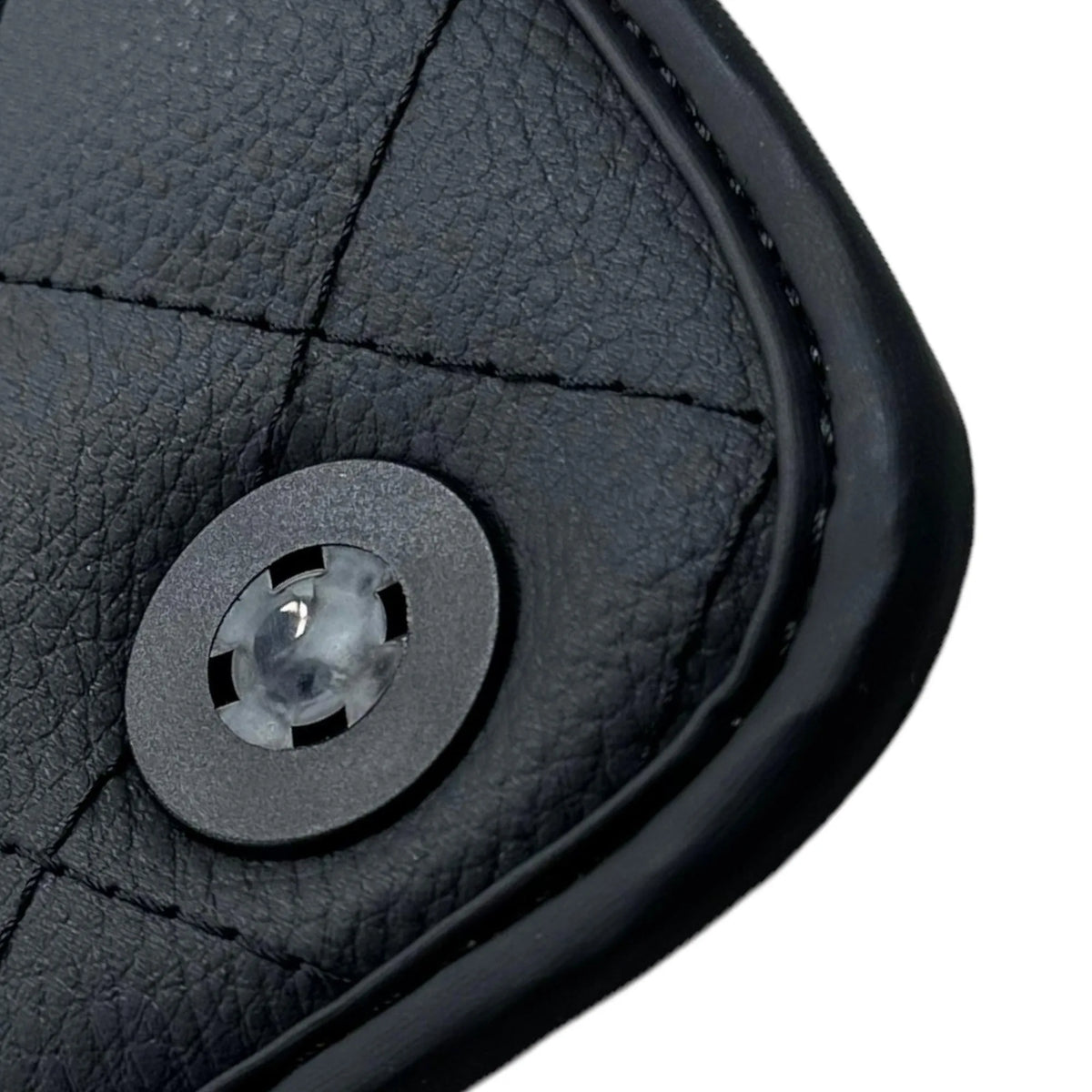 Leather Floor Mats for Ferrari California T (2015-2018) Black Sewing ER56 Design - AutoWin