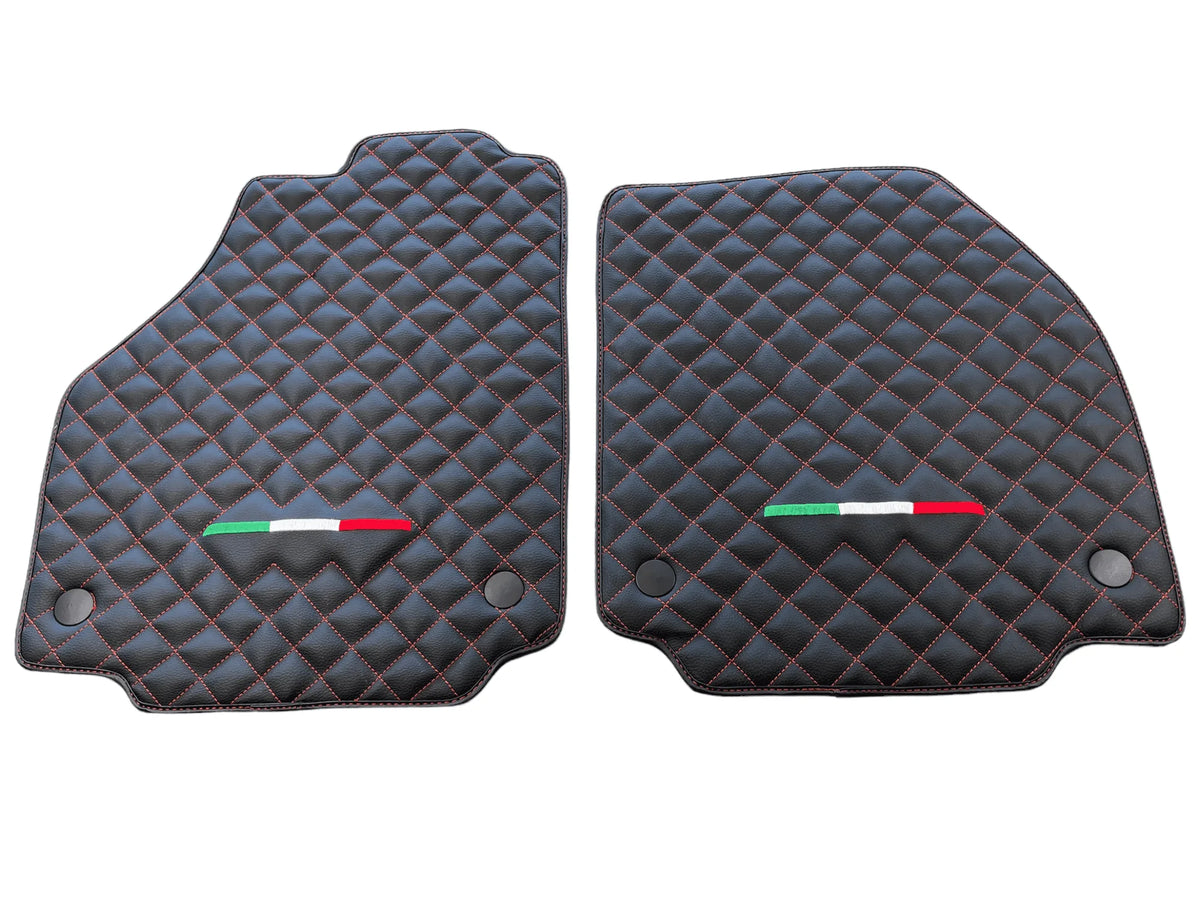 Leather Floor Mats For Ferrari F8 Tributo (2019-2023) Italian Edition - AutoWin