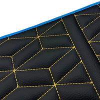 Leather Floor Mats for Lamborghini Aventador SVJ Limited Edition with Blue Trim - AutoWin