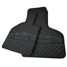 Leather Floor Mats for Lamborghini Huracan Yellow Sewing | ER56 Design - AutoWin